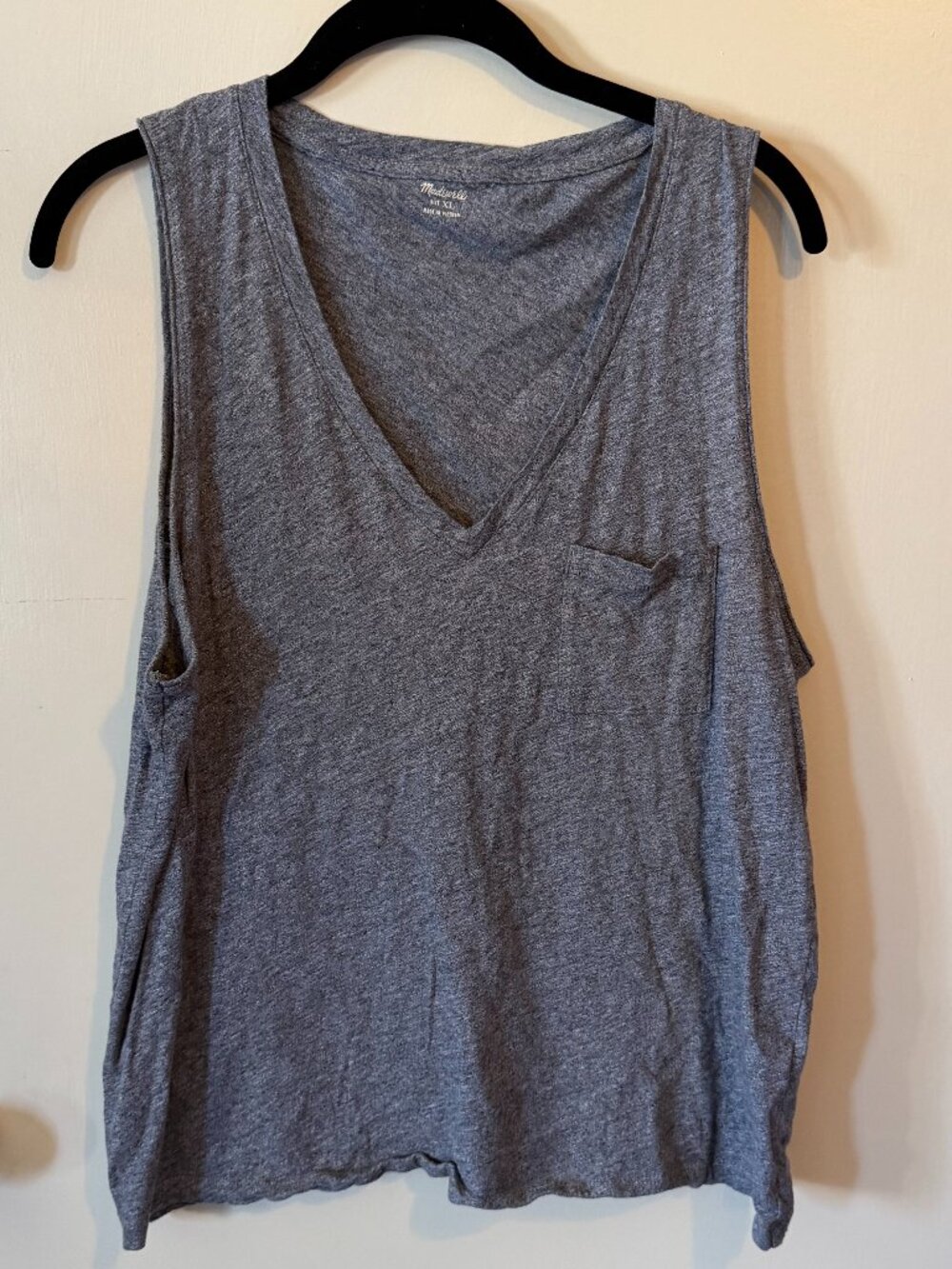 Madewell Gray V Neck Tank Top